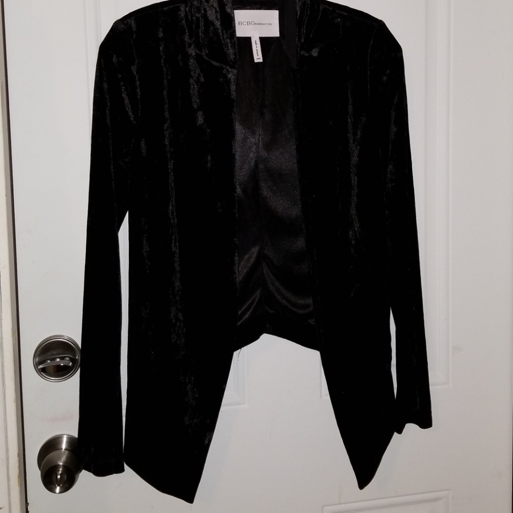 Black velvet blazer